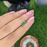 0.73 Ct.Tw.Total Carat Weight Tsavorite Garnet Pair from Tanzania Life Style