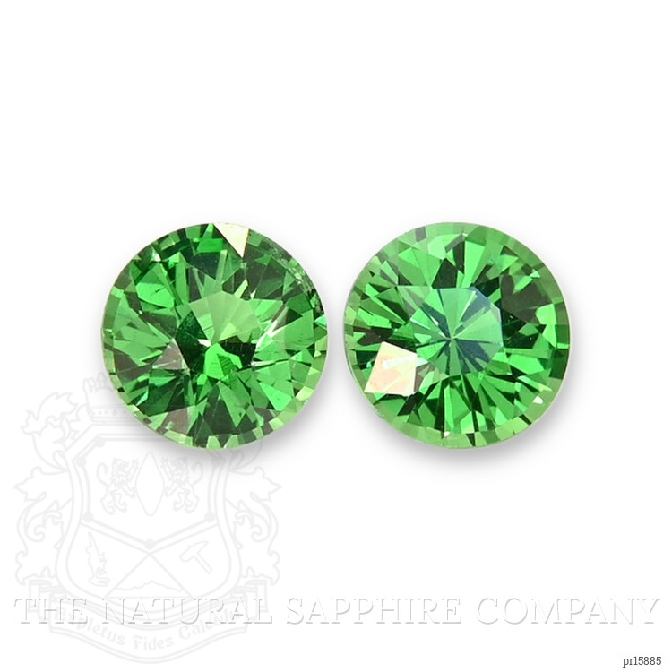0.84 Ct.Tw. Tsavorite Garnet Pair from Tanzania