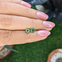 1.06 Ct.Tw.Total Carat Weight Tsavorite Garnet Pair from Tanzania Life Style
