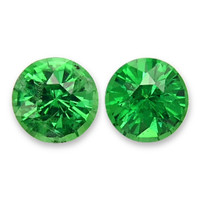 0.57 Ct.Tw.Total Carat Weight Tsavorite Garnet Pair from Tanzania Video