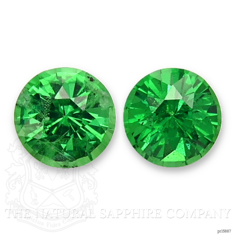 0.57 Ct.Tw. Tsavorite Garnet Pair from Tanzania
