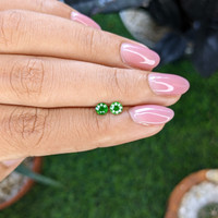 0.57 Ct.Tw.Total Carat Weight Tsavorite Garnet Pair from Tanzania Life Style