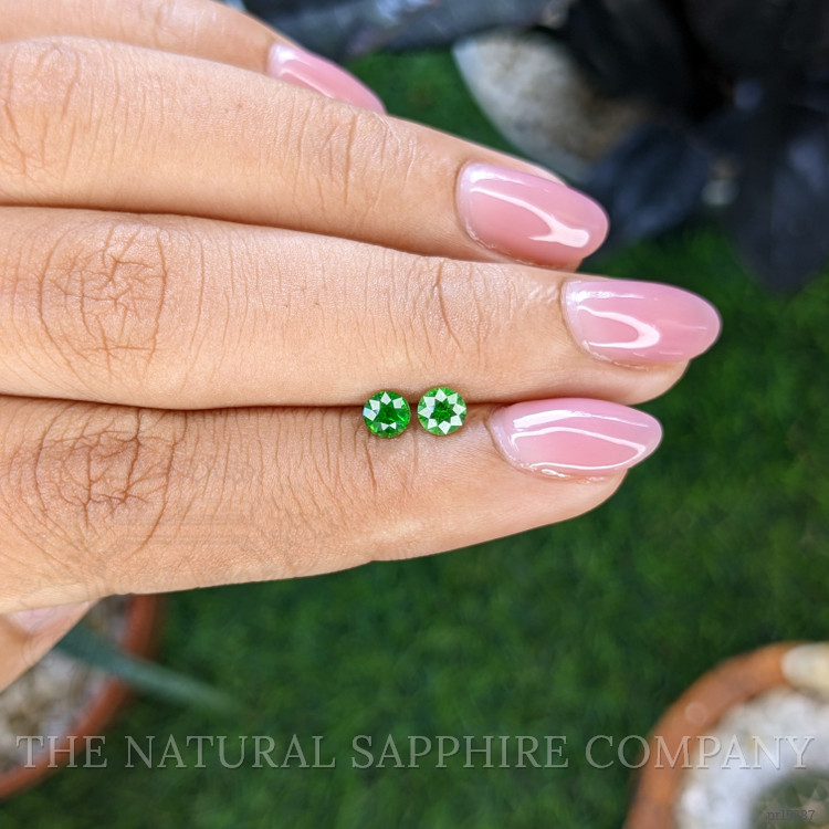 0.57 Ct.Tw. Tsavorite Garnet Pair from Tanzania