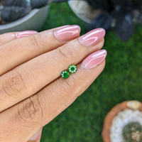 0.57 Ct.Tw.Total Carat Weight Tsavorite Garnet Pair from Tanzania Life Style