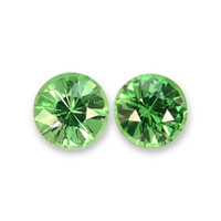 0.62 Ct.Tw.Total Carat Weight Tsavorite Garnet Pair from Tanzania Video