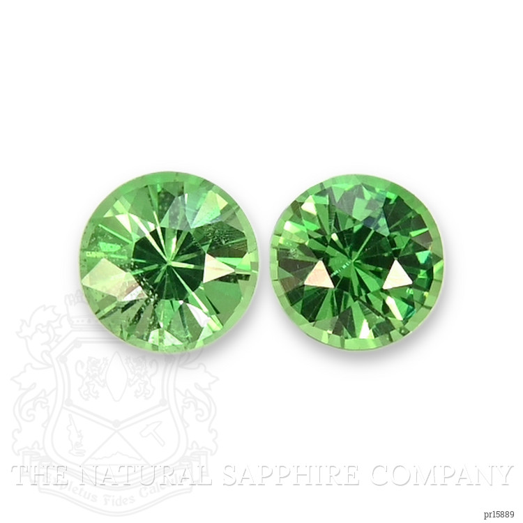 0.62 Ct.Tw. Tsavorite Garnet Pair from Tanzania