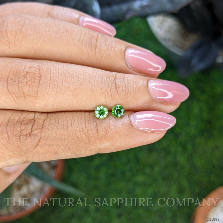 0.62 Ct.Tw. Tsavorite Garnet Pair from Tanzania