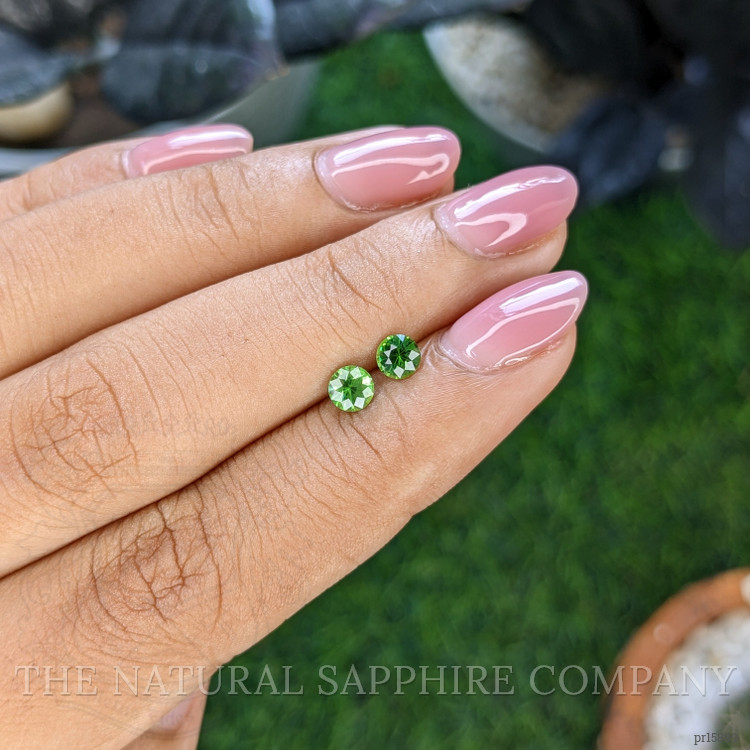 0.62 Ct.Tw. Tsavorite Garnet Pair from Tanzania