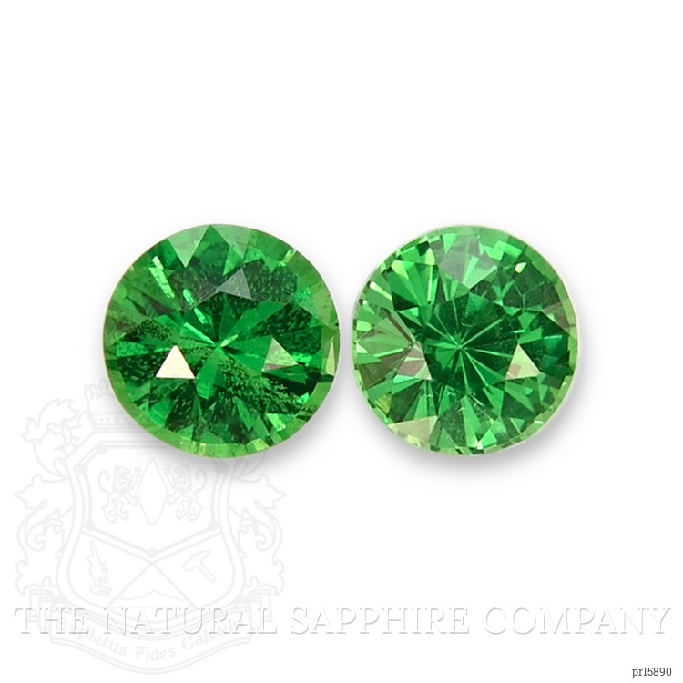 0.61 Ct.Tw. Tsavorite Garnet Pair from Tanzania