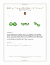 0.76&nbsp;Ct.Tw.Total Carat Weight Tsavorite Garnet Pair from Tanzania Appraisal