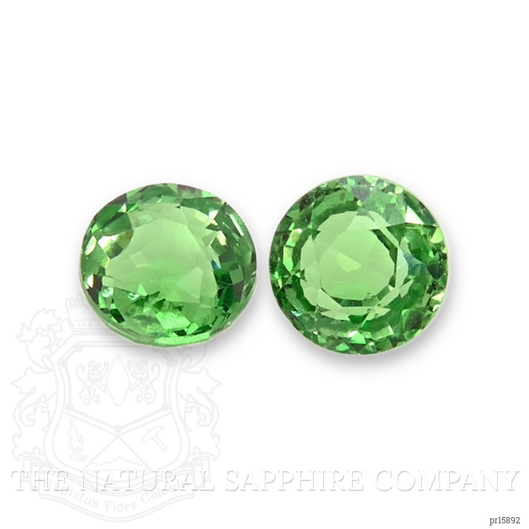 0.76 Ct.Tw. Tsavorite Garnet Pair from Tanzania