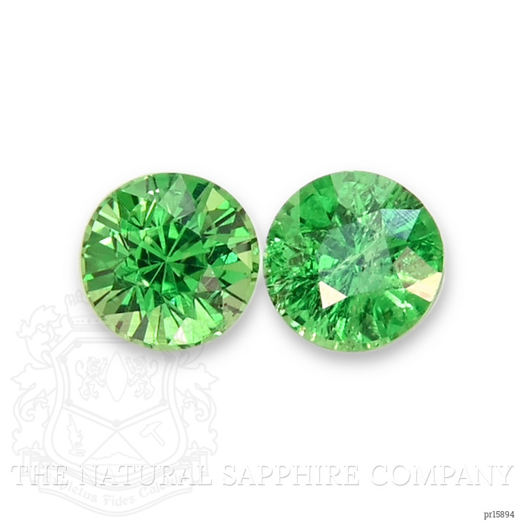 0.62 Ct.Tw. Tsavorite Garnet Pair from Tanzania