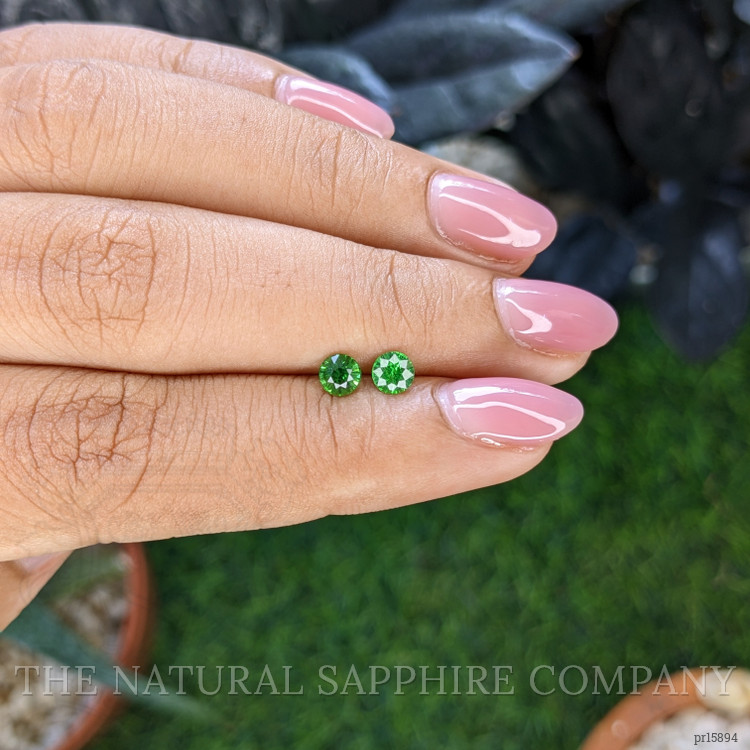 0.62 Ct.Tw. Tsavorite Garnet Pair from Tanzania
