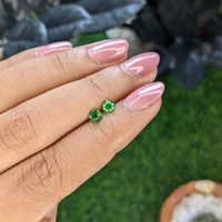 0.62 Ct.Tw.Total Carat Weight Tsavorite Garnet Pair from Tanzania Life Style