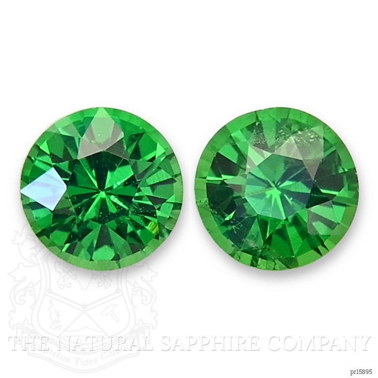 0.58 Ct.Tw. Tsavorite Garnet Pair from Tanzania