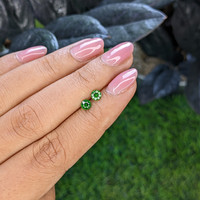 0.58&nbsp;Ct.Tw.Total Carat Weight Tsavorite Garnet Pair from Tanzania Life Style