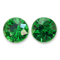 0.41 Ct.Tw.Total Carat Weight Tsavorite Garnet Pair from Tanzania Video