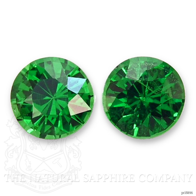 0.41 Ct.Tw. Tsavorite Garnet Pair from Tanzania