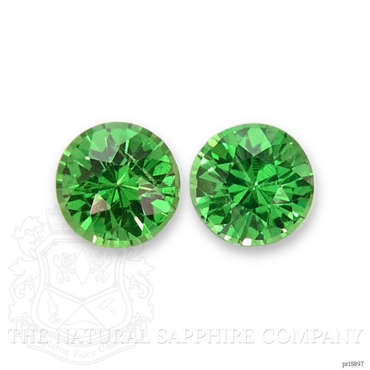 0.40 Ct.Tw. Tsavorite Garnet Pair from Tanzania