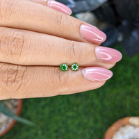 0.40 Ct.Tw.Total Carat Weight Tsavorite Garnet Pair from Tanzania Life Style