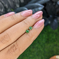 0.40 Ct.Tw.Total Carat Weight Tsavorite Garnet Pair from Tanzania Life Style