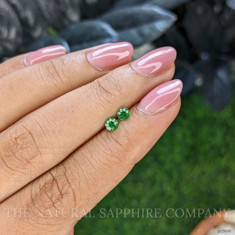 0.37 Ct.Tw. Tsavorite Garnet Pair from Tanzania