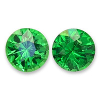 0.42 Ct.Tw.Total Carat Weight Tsavorite Garnet Pair from Tanzania Video