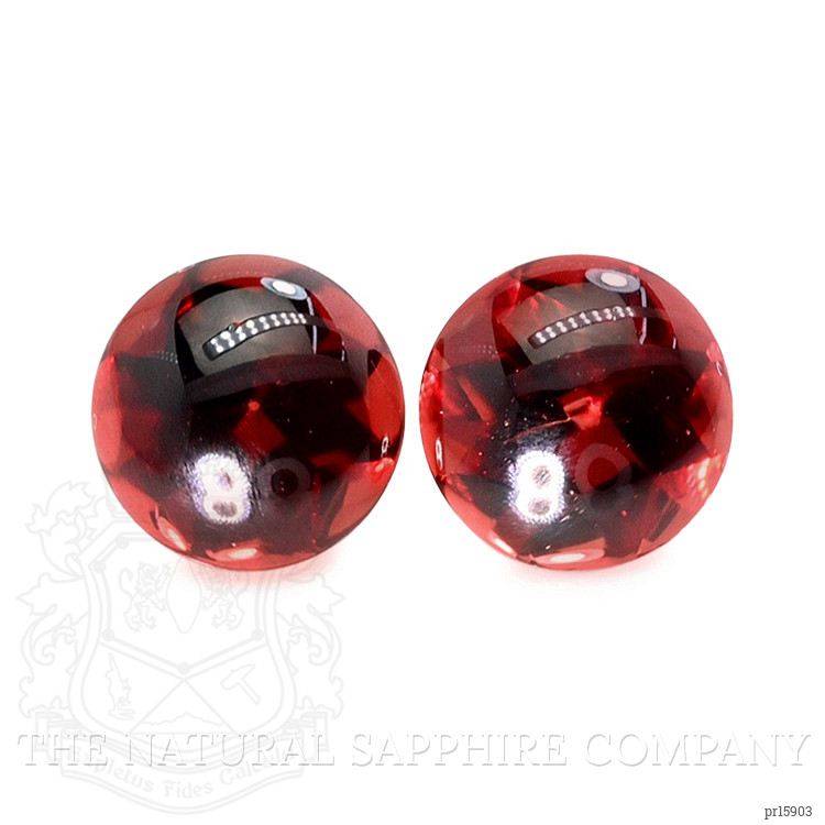 1.94 Ct.Tw. Red Cabochon Almandine Garnet Pair from Ceylon (Sri Lanka)