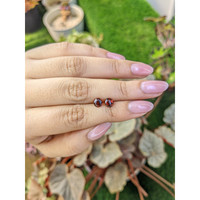 1.94&nbsp;Ct.Tw.Total Carat Weight Red Cabochon Almandine Garnet Pair from Ceylon (Sri Lanka) Life Style