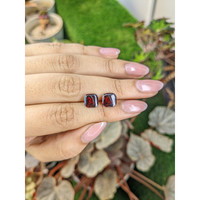 4.84&nbsp;Ct.Tw.Total Carat Weight Red Cabochon Almandine Garnet Pair from Ceylon (Sri Lanka) Life Style