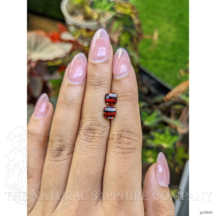 2.50 Ct.Tw. Red Almandine Garnet Pair from Ceylon (Sri Lanka)