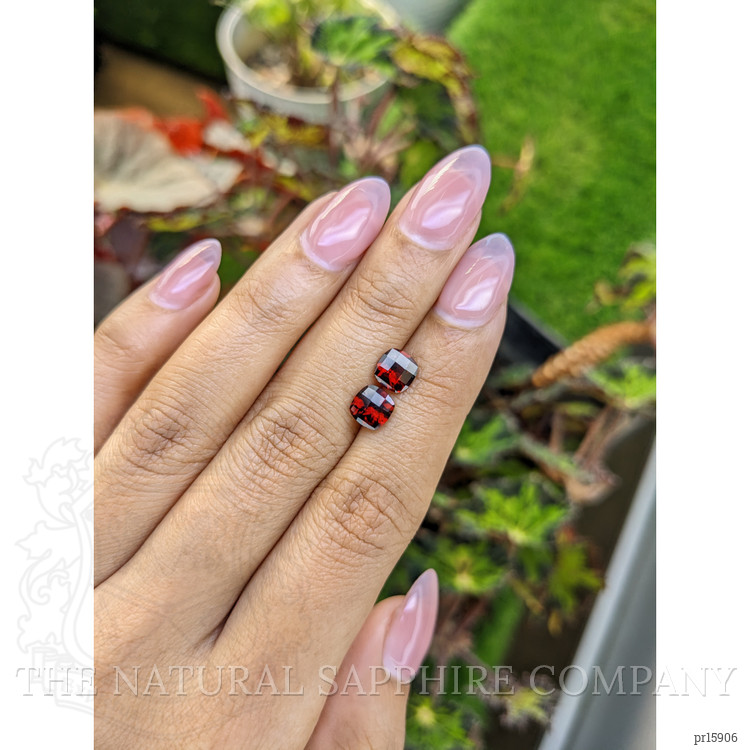 2.50 Ct.Tw. Red Almandine Garnet Pair from Ceylon (Sri Lanka)