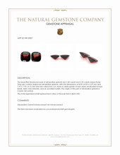 4.68&nbsp;Ct.Tw.Total Carat Weight Red Cabochon Almandine Garnet Pair from Ceylon (Sri Lanka) Appraisal