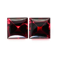 2.72&nbsp;Ct.Tw.Total Carat Weight Red Cabochon Almandine Garnet Pair from Ceylon (Sri Lanka) Video