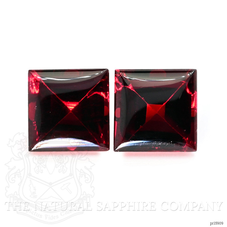 2.72 Ct.Tw. Red Cabochon Almandine Garnet Pair from Ceylon (Sri Lanka)