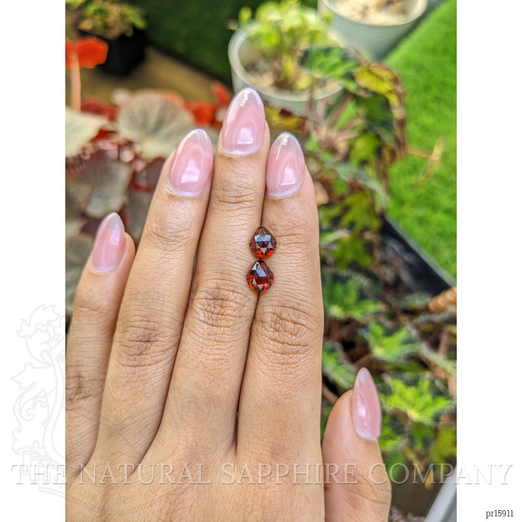 2.94 Ct.Tw. Red Almandine Garnet Pair from Ceylon (Sri Lanka)