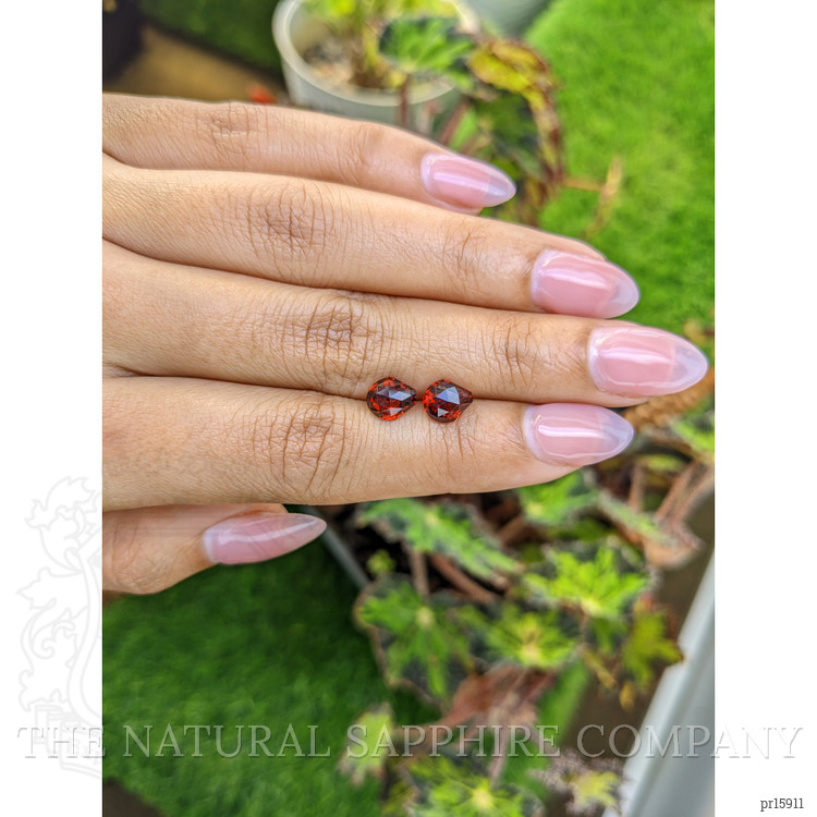 2.94 Ct.Tw. Red Almandine Garnet Pair from Ceylon (Sri Lanka)