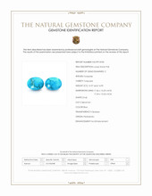 30.96 Ct.Tw.Total Carat Weight Blue Cabochon Turquoise Pair from Persia(Iran) Scan Report
