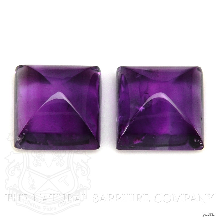 2.37 Ct.Tw. Purple Cabochon Amethyst Pair from Brazil