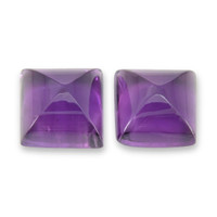 5.07 Ct.Tw.Total Carat Weight Purple Cabochon Amethyst Pair from Brazil Video