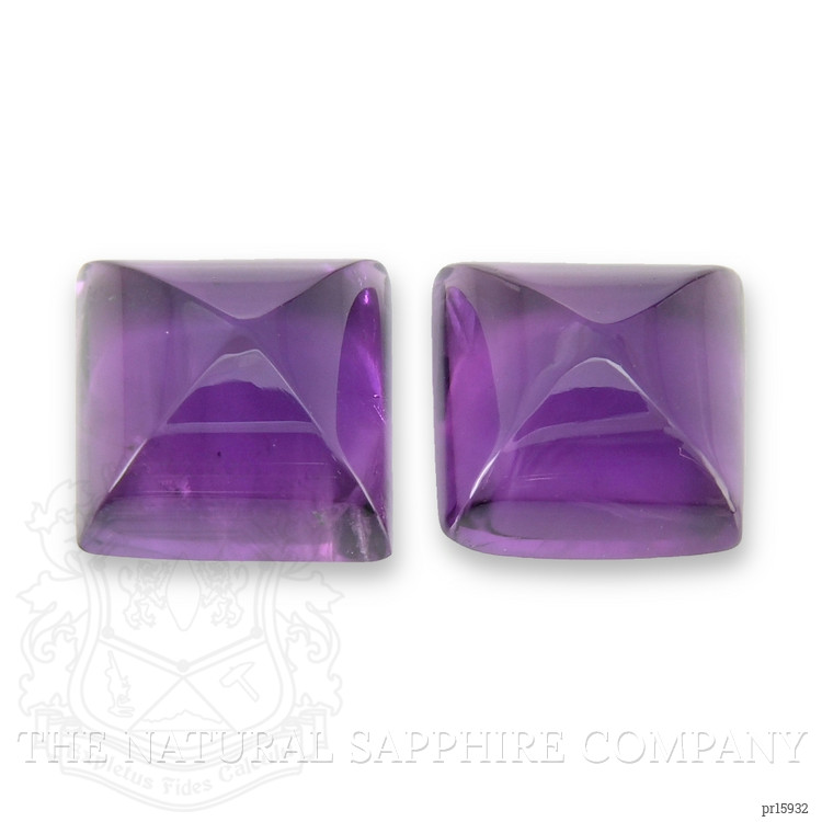 5.07 Ct.Tw. Purple Cabochon Amethyst Pair from Brazil