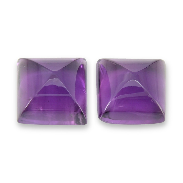 5.07 Ct.Tw. Purple Cabochon Amethyst Pair from Brazil