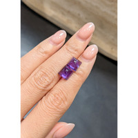 5.07&nbsp;Ct.Tw.Total Carat Weight Purple Cabochon Amethyst Pair from Brazil Life Style