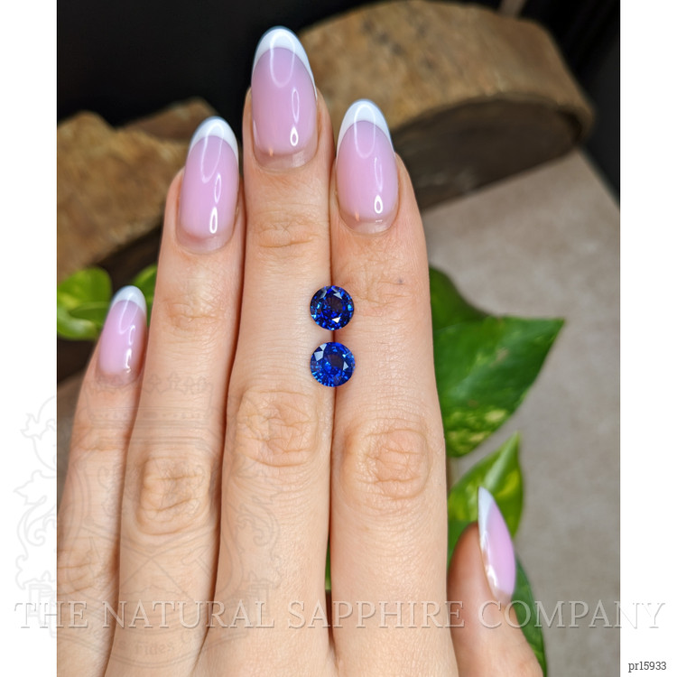 3.37 Ct.Tw. Blue Sapphire Pair from Ceylon (Sri Lanka)