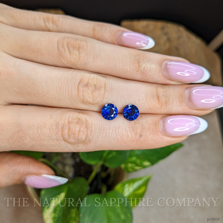 3.37 Ct.Tw. Blue Sapphire Pair from Ceylon (Sri Lanka)