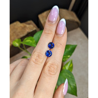 3.37&nbsp;Ct.Tw.Total Carat Weight Blue Sapphire Pair from Ceylon (Sri Lanka) Life Style