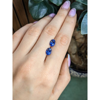 4.17&nbsp;Ct.Tw.Total Carat Weight Blue Sapphire Pair from Ceylon (Sri Lanka) Life Style