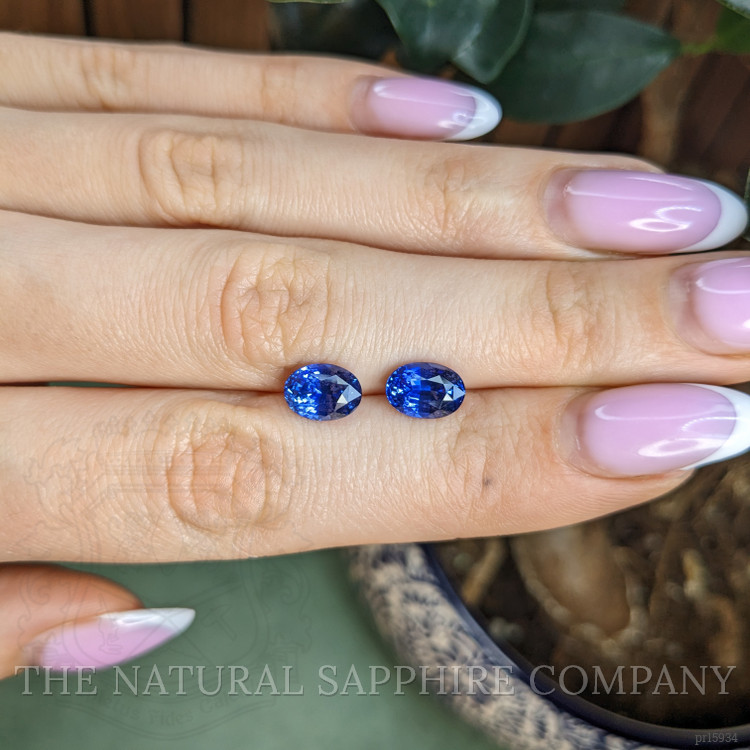 4.17 Ct.Tw. Blue Sapphire Pair from Ceylon (Sri Lanka)