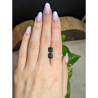 4.71&nbsp;Ct.Tw.Total Carat Weight Bluish Green Sapphire Pair from Madagascar Life Style