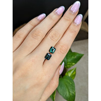 4.71&nbsp;Ct.Tw.Total Carat Weight Bluish Green Sapphire Pair from Madagascar Life Style